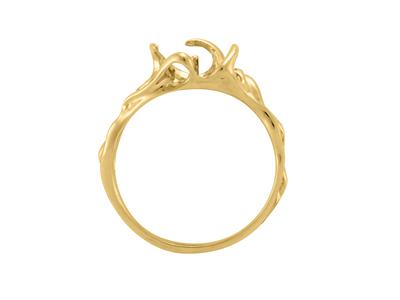 Anillo Para Una Perla De 10 Mm, Oro Amarillo 18k. Ref. Bg160 - Imagen Estandar - 1