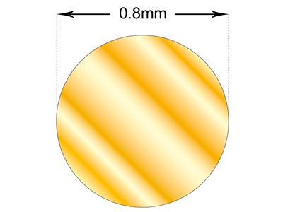Hilo Redondo De Oro Amarillo De 18 Kt 3n Recocido, 0,80 MM - Imagen Estandar - 3