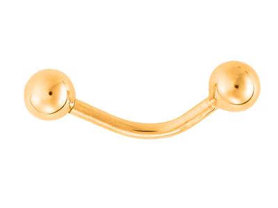 Piercing 2 Bolas, Oro Amarillo 18k - Imagen Estandar - 1