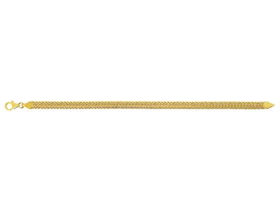 Pulsera Doble Palma 5,30 Mm, 18 Cm, Oro Amarillo 18k - Imagen Estandar - 1