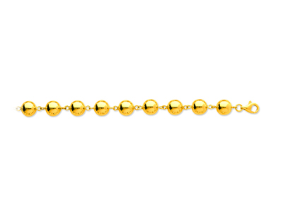 Collar Boules Marseillais 9 Mm, 45 Cm, Oro Amarillo 18k