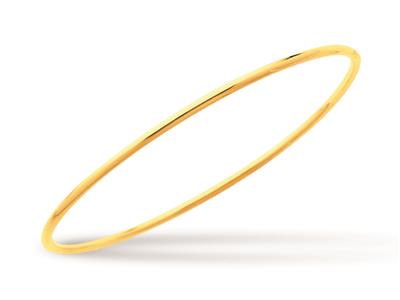 Pulsera Collar Solid, Alambre Redondo 2 Mm, Forma Redonda 63 Mm, Oro Amarillo 18k - Imagen Estandar - 1