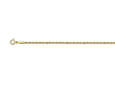 Cadena Tobillera Cordon Hueco 1,7 Mm, 25 Cm, Oro Amarillo 18k - Imagen Estandar - 1