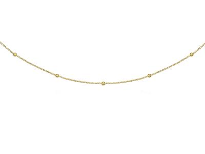Collar Bolas Pequeñas 1,8 MM En Cadena 0,5 Mm, 42 Cm, Oro Amarillo 18k - Imagen Estandar - 1