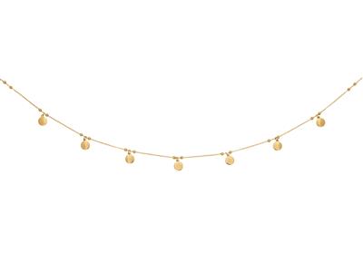 Collar 7 Pastilles Pampilles 42cm Oro Amarillo 18k - Imagen Estandar - 1