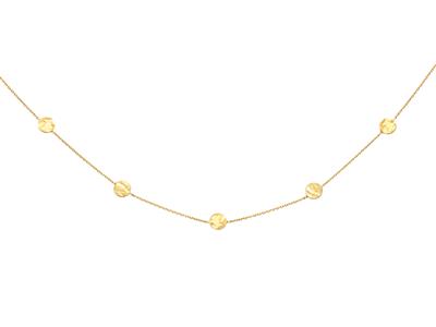 Collar 5 Pastillas, 42 Cm, Oro Amarillo 18k - Imagen Estandar - 1