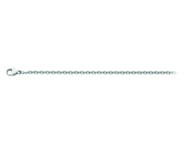 Cadena Forçat 1,00 MM Talla Diamante, 45 Cm, Oro Blanco 18k, Rodiada - Imagen Estandar - 1