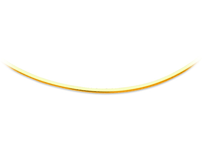 Collar Omega Hoja De Salvia 2 MM Reversible, 42 Cm, Oro Bicolor 18k - Imagen Estandar - 1