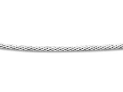 Collar Cable 0,80 Mm, 42 Cm, Plata 925 Rodiada - Imagen Estandar - 2