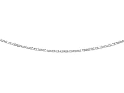 Cadena Forzada Talla Diamante 1,50 Mm, 42-45 Cm, Plata Rodiada 925 - Imagen Estandar - 1