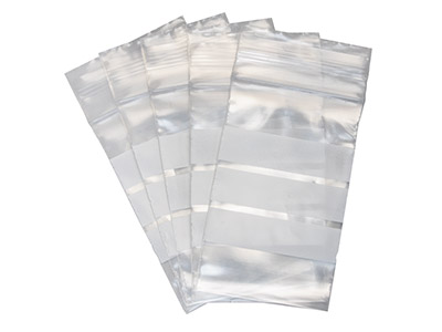 Bolsas De Plástico Con Tiras Para Escribir De 35x60mm Resellables, Paquete De 100