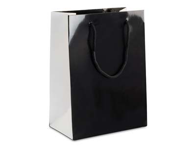Black Monochrome Gift Bag Medium Pk 10 - Imagen Estandar - 1