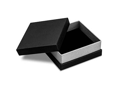 Caja Universal Grande MetÁlica Negro Y Plata