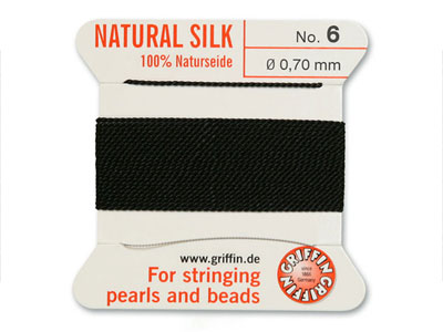 Hilo Griffin Silk Negro, Tamaño 6 - Imagen Estandar - 1