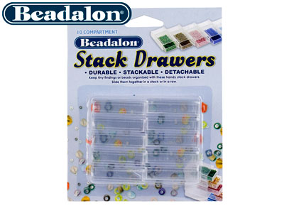 Cajones Apilados Para El Almacenamiento De Abalorios Beadalon, Paquete De 10 - Imagen Estandar - 3