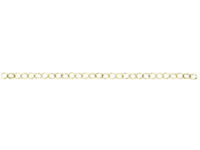 Cadena De Eslabones Redondos Con Hilo Plano, Revestida De Oro De 12 Ct, 3,6 Mm, Suelta - Imagen Estandar - 1