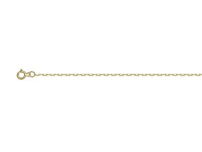 Cadena Tobillera Forçat Talla Diamante Transparente 1,35 Mm, 25 Cm, Oro Amarillo 18k - Imagen Estandar - 1