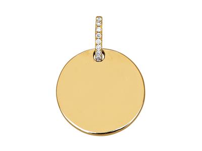 Colgante Token De Diamantes 0,04 Ct, Oro Amarillo 18k - Imagen Estandar - 1